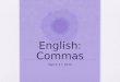 English: Commas