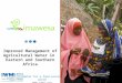 Improved Management of Agricultural Water in  Eastern and Southern Africa