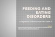 Feeding and eating disorders