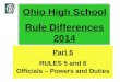 Ohio High School Rule Differences 2014