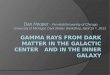 Gamma rays from dark matter in the Galactic center and IN The inner galaxy