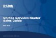 Unified Services Router Sales Guide