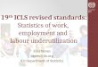 19 th  ICLS revised standards : Statistics of work,  employment and  labour underutilization
