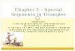Chapter 5 – Special Segments in Triangles