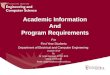 Academic Information And Program Requirements
