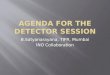 Agenda for the Detector Session