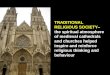 Medieval cathedrals and churches in a traditional religious society