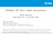 Status of  ESA’s Mars Activities MEPAG meeting Washington DC, 13-14 May 2014