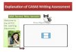 Explanation  of CASAS Writing Assessment