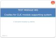 TEST MODULE WG Cradles for CLIC module supporting system