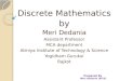 Discrete Mathematics by Meri Dedania Assistant Professor MCA department