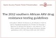 The 2012 southern African ARV drug resistance testing guidelines
