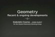 Geometry Recent & ongoing developments