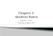 Chapter 1  Student Notes