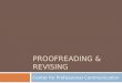 Proofreading & Revising