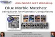 Blue Marble Matches:   Using Earth for Planetary Comparisons
