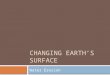 Changing  Earth’s surface