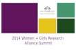 2014 Women + Girls Research  Alliance Summit