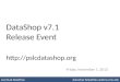 DataShop v7.1 Release Event