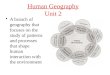 Human Geography Unit 2