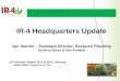IR-4 Headquarters Update Van Starner – Assistant Director,  R esearch Planning