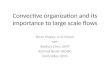 Convective organization and its importance to large scale flows