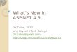 What’s New in  ASP.NET 4.5