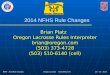 2014 NFHS Rule Changes