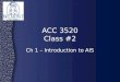 ACC 3520 Class #2