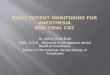 Basic Patient Monitoring For  Anesthesia End tidal CO2