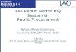 The Public Sector Pay System &  Public Procurement