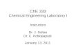 ChE 333 Chemical Engineering Laboratory I
