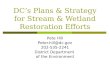 DC’s Plans & Strategy for Stream & Wetland Restoration Efforts