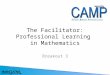 The Facilitator: Professional Learning  in Mathematics