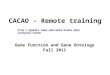 CACAO - Remote training