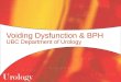 Voiding Dysfunction & BPH