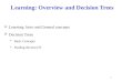 Learning: Overview and Decision Trees