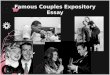 Famous Couples Expository Essay