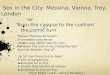 Sex in the City: Messina, Vienna, Troy, London   -or-