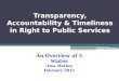 Transparency, Accountability & Timeliness in Right to Public Services