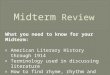 Midterm  Review