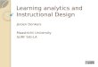 Learning  analytics and Instructional  Design