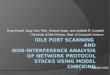 Idle Port Scanning  and  Non-interference Analysis of Network Protocol Stacks Using Model Checking