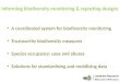 Informing biodiversity monitoring & reporting designs