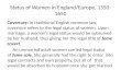 Status of Women in England/Europe, 1550-1650