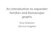 An introduction to expander  families and  Ramanujan graphs