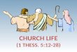 CHURCH LIFE (1  THESS . 5:12-28)