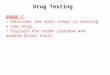 GRADE C  Describe the main steps in testing a new drug