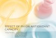 Effect of  ph  on antioxidant capacity