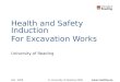 Health and Safety Induction For Excavation Works  University of Reading
